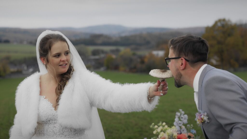 Candid documentary wedding moment showing real emotions, filmed by Martin Dostál.