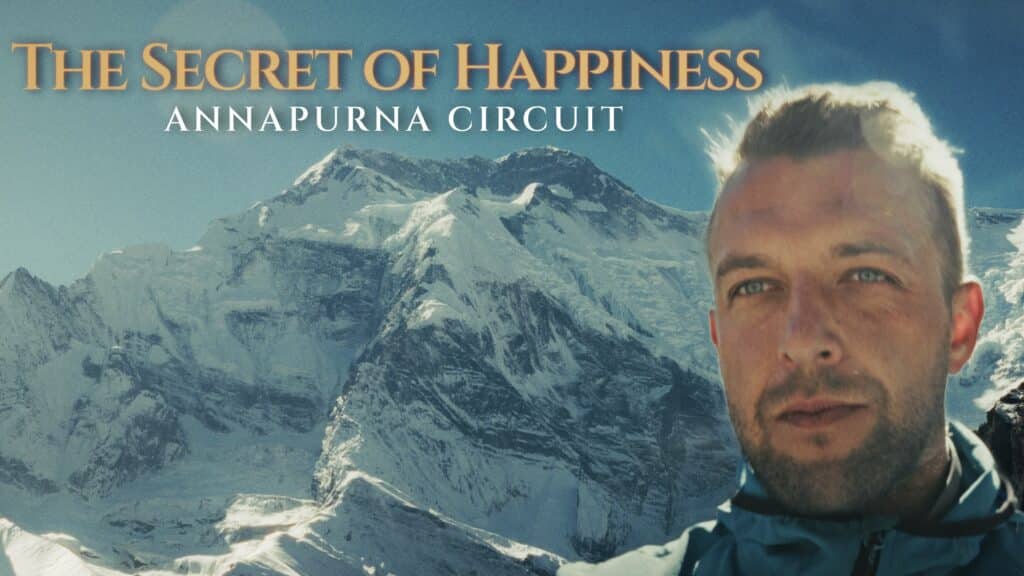 Náhledová fotografie k nezávislému dokumentárnímu filmu z Nepálu. Martin Dostál zachycuje cestu kolem masivu Annapurna a hledání lidského štěstí.